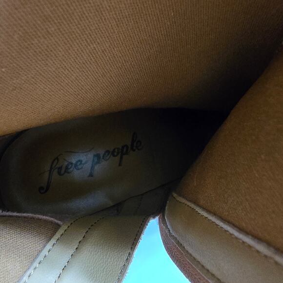 Free People Naomi Ankle Boots Camel Brown Size 11 - Picture 11 of 12